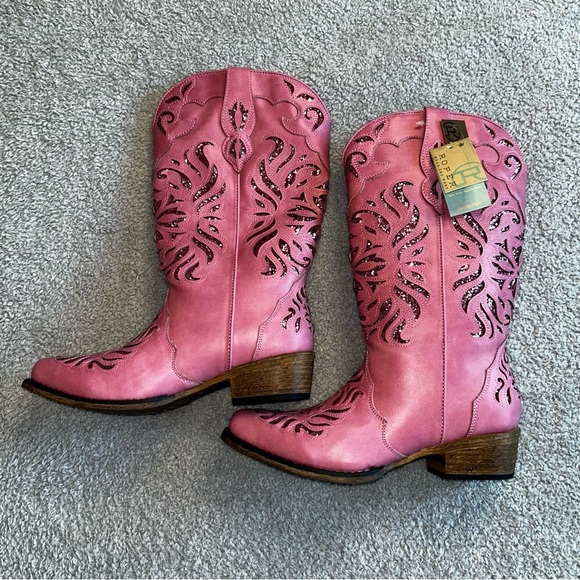 Roper Shoes - Roper Pink Heeled Boots